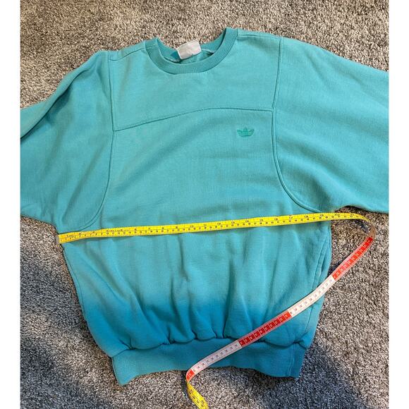 Vintage 80s Adidas Crewneck Sweatshirt Trefoil Logo Jumper Pullover Pockets - Picture 15 of 16